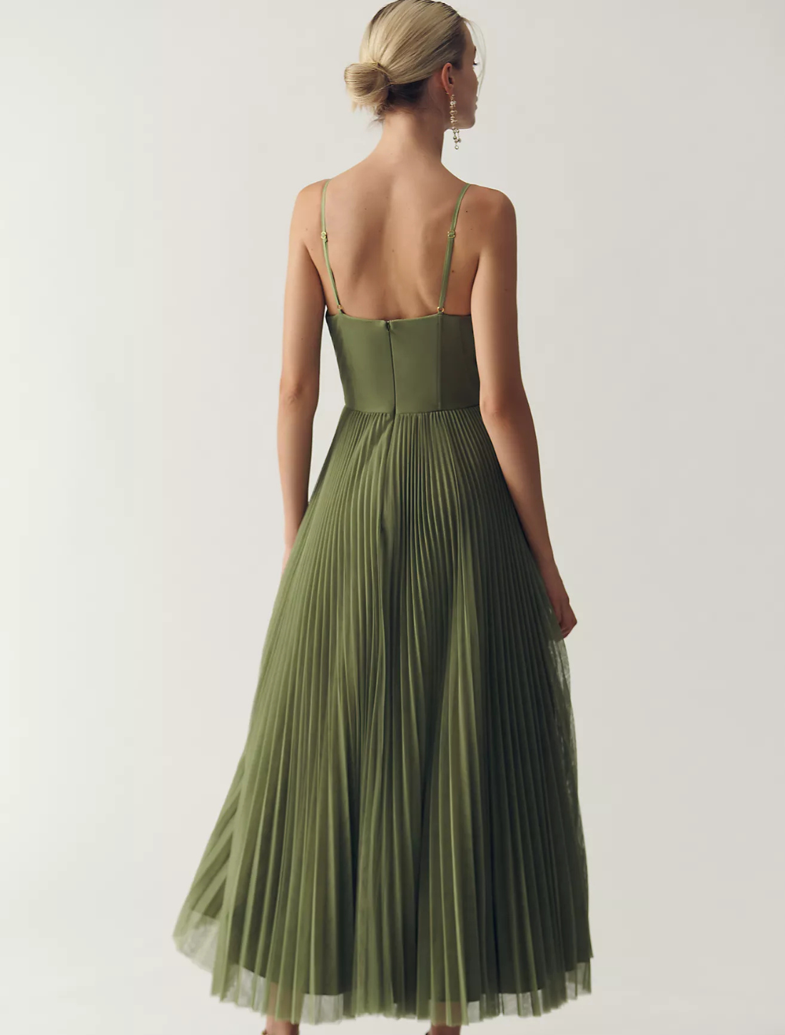 Vestido Midi Plissado Toscana